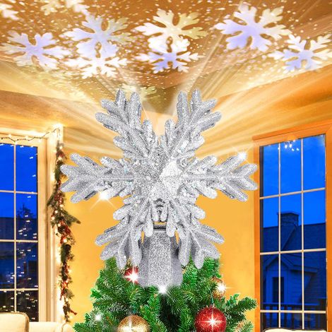 Sommet De Sapin De Noël - Projecteur De Flocons De Neige LED - Pour Arbre Intérieur - 1 Pièce