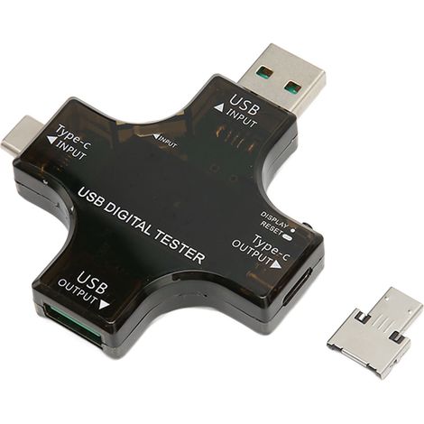 J7-C, testeur USB + Type-C + Micro USB, wattmètre USB, testeur de tension et de courant USB, multimètre 3,6-32 V 0-5,1 A, testeur de chargeur USB, écran couleur (1/5)