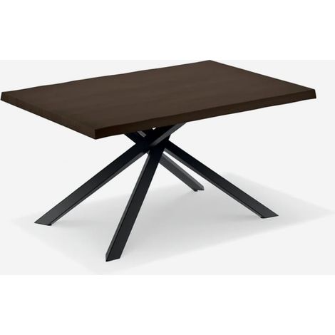 Mesa fija de roble y metal 200x100 Blake - Natural (1/4)