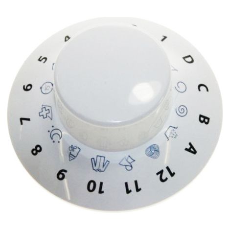 BOUTON PROGRAMMATEUR BLANC POUR LAVE LINGE   INDESIT - C00267555