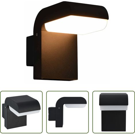 LED Wandlampe - Außenwandleuchte LED 9 W Schwarz Oval (1/5)