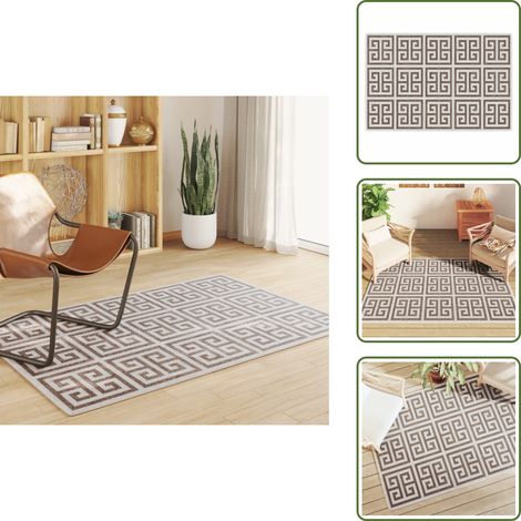 Tappeto per terrazza - vidaXL Tappeto a Pelo Corto Multicolore 120x180 cm Interni/Esterni - Tappeto antiscivolo