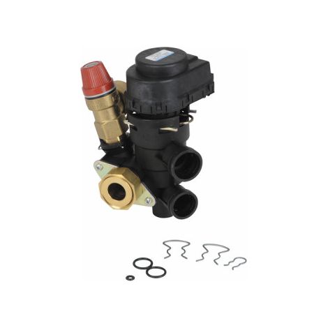 Diff – Vanne 3 voies chauffage central – Filetage plomberie 1" – Configuration raccords 3/4" – Compatible ELM Leblanc - 87170100620