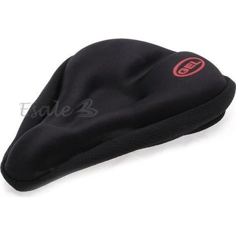 Housse de selle de vélo - 3D Gel - Silicone - Noir - 270x180 mm