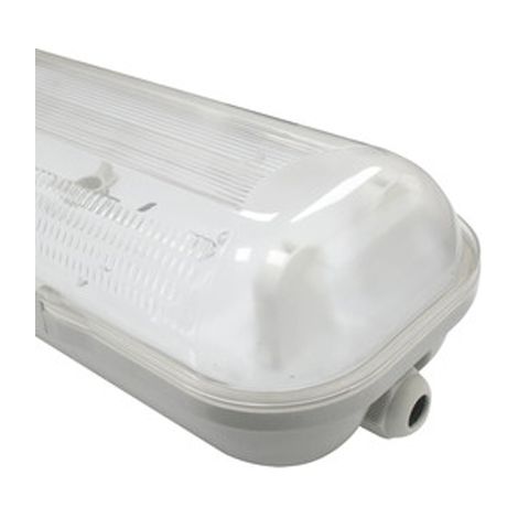 Display per 2 tubi LED Electro DH, per lunghezza tubo 600 mm, impermeabile IP65, 70% ABS, 30% policarbonato, 81.001/2X600
