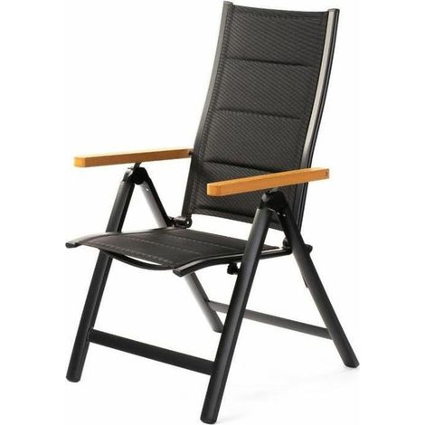 Fieldmann FDZN 5017 Verstellbare Gartenliege Schwarz