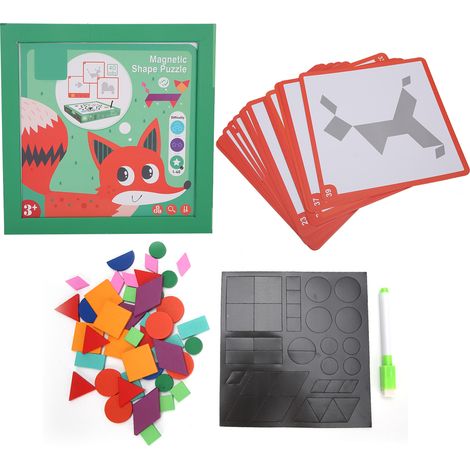 Puzzle magnétique pour enfants, tableau de dessin à sticker, jouet éducatif et créatif, cadeau niveau débutant (1/5)