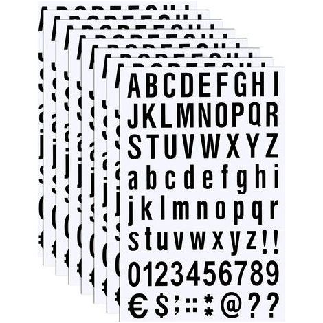 Selbstklebendes Vinyl-Set mit Zahlen und Buchstaben, Aufkleber für Briefkästen, Schilder, Fenster, Türen, Autos, blanke (1/5)