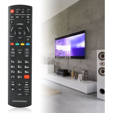 Mando a distancia de repuesto para televisores LCD inteligentes, alcance de 10 metros, compatible con N2QAYB000926. (1/5)