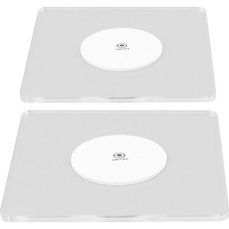Set aus 2 quadratischen LED-Acryl-Untersetzern mit einstellbarem Beleuchtungsmodus, für Bars und Karaoke-Bars. (1/5)