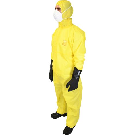 Combinaison jetable SEGEPRO 3B/4B/5B/6B EN1073 EN14126 jaune T5 - SEGETEX-EIF - CJ305