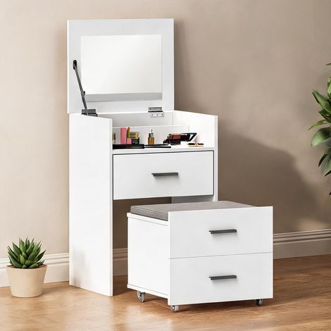 Coiffeuse bianco en mDF vetro 50 x 40 x 113,5 cm (1/5)