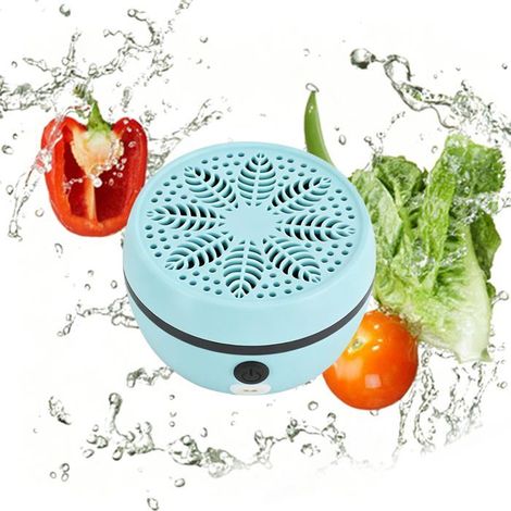 Nettoyeur fruits/légumes IPX7, recharge USB, purification, bleu. Meoiruery (1/4)