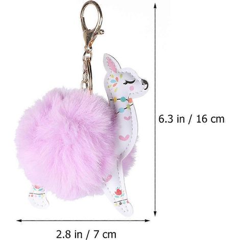 Lot de 3 petits pendentifs licorne en peluche, porte-clés et breloque pour sac.-16x7x5cm