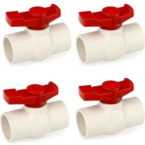 4pcs 32MM PVC Ball Valve Shut Off Switch for Swimming Pool,PVC Control Valve (1/5)