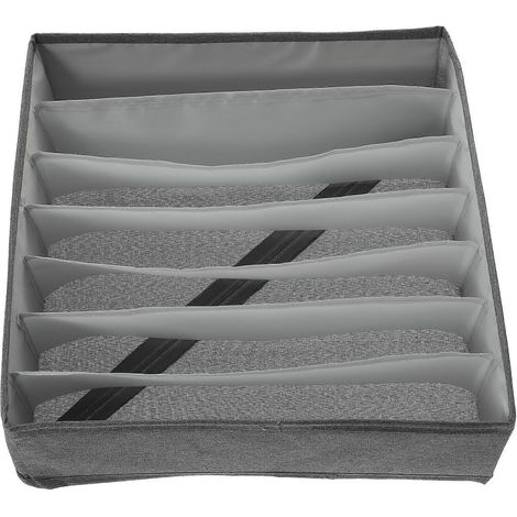 Organisateur de tiroir à sous-vêtements, séparateur, armoire, boîtes de rangement pour vêtements, chaussettes et lingerie-32X32X9CM-Grey 2