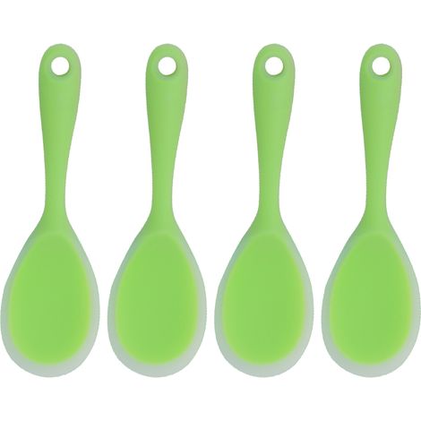 Cuillère À Riz En Silicone - Cœur En Acier Inoxydable - Résistante À La Chaleur Jusqu'à 230 °C - Pour Riz, Purée Et Aliments Collants - 1 Pièce (1/5)