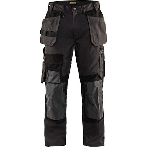 Pantalon de travail kevlar stretch artisan 1554 - Gris Foncé/Noir M - FR(44) - SE(C50) - Longues (1/2)