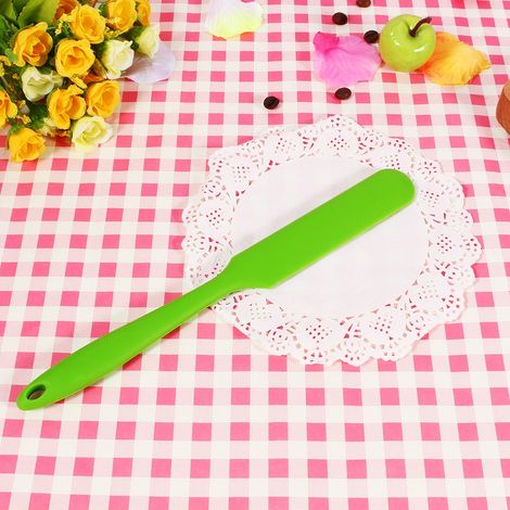Spatule silicone verte pour pâtisserie, grattoir à pâte, mélangeur beurre/crème, ustensile de cuisine, outil de cuisson, 1 pièce (1/5)