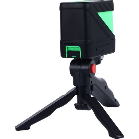 Niveau laser 2 lignes portable mini 360° faisceau vert outil de nivellement pour chantier (1/5)