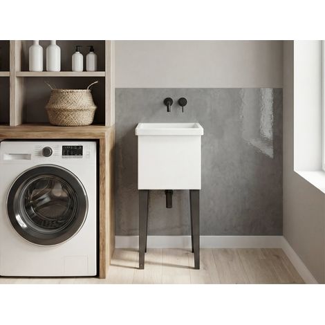 Lavadero con Mueble en Melamina TuHome Bari 86,36 x 39,88 x 35,05 cm (1/5)