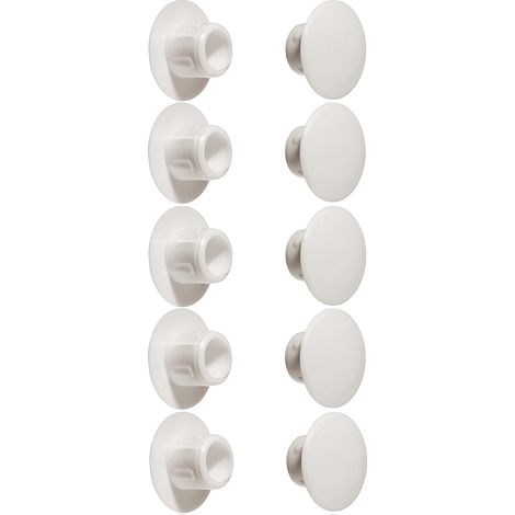 cyclingcolors 10x tappo chiusura plastica nero bianco grigio marrone mobili inserto cappuccio copriforo fori (Ø6mm/bianco RAL 9010) (1/2)