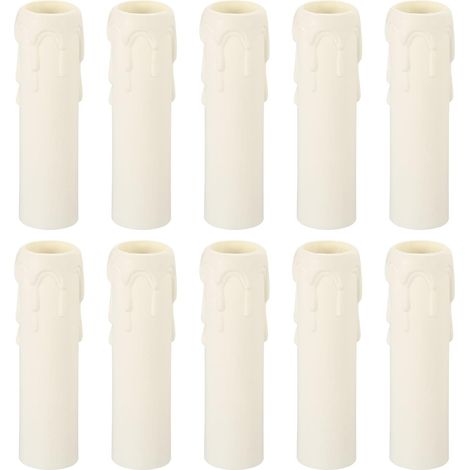 25x100mm Bougie Douille Couvercles 10Pcs Plastique pour E14 Blanc (1/5)