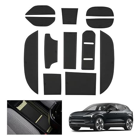 Non-Slip Mats EX30 2025 Rubber Mat Center Console Cup Holder Door Seam Accessories Black (1/5)