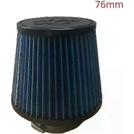 Filtre à air universel à haut débit KN 102 mm, 89 mm, 76 mm, 3, 3,5, 4 pouces, conique, pour KN 14084-2, tête champignon (76 mm, logo KN bleu) (1/5)
