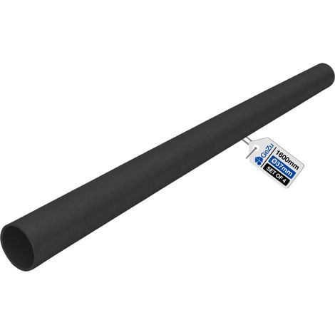 Lot de 4 Tubes en acier galvanisé à chaud Ø 42 mm x 2,5 mm x 1600 mm – Revêtement en poudre noir – Tuyaux robustes pour colliers de serrage, rampes, cadres, meubles et construction – GeZu Impex