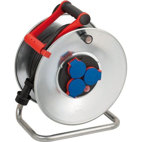 Brennenstuhl Garant S avvolgicavo 25 m H07RN-F 3 x 2,5 mm² 3 prese con contatto di terra Lamiera d'acciaio IP44