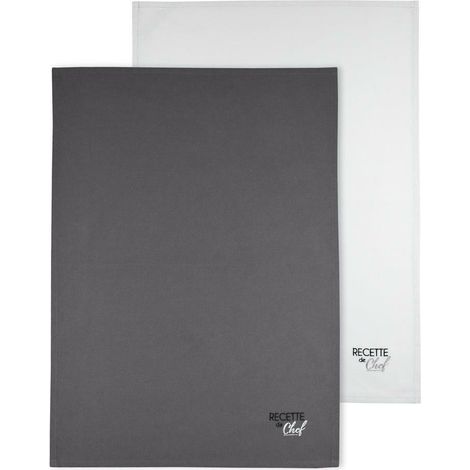 Strofinacci da cucina DUO 50x70 grigio argento