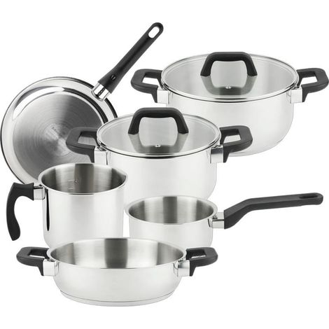 MAGEFESA bateria cocina acero inoxidable magnific 8 piezas , Batería de cocina Magefesa Magnific de 8 piezas, diseñada para ofrecer una experiencia culinaria completa con materiale