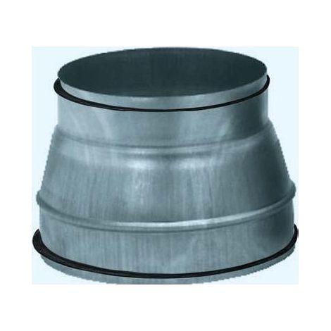 REDUCTION CONIQUE CENTREE GALVANISE VELODUCT DIAMETRE RACCORD RESEAU 160/125 MM UNELVENT REDV 160-125 867835 (Diamètre en mm: 160/125) (1/2)