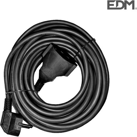 Rallonge électrique T/tl 15m 3x1,5mm Flexible Noire Edm