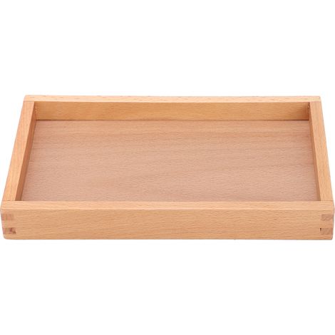 Plateau en bois pour tasses à eau, café, thé, en-cas, vaisselle, plateau de service et de rangement (1/5)
