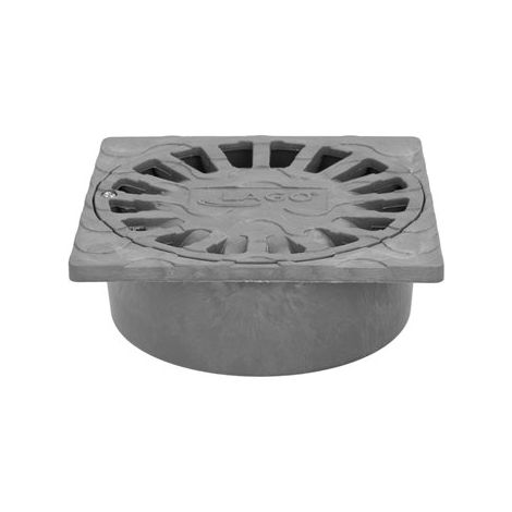 Sumidero Sifónico Pvc 25x25 cm. Salida De Ø 90 / 110 mm. desagüe, Desaguadero, Tragadero, Alcantarilla, (1/5)