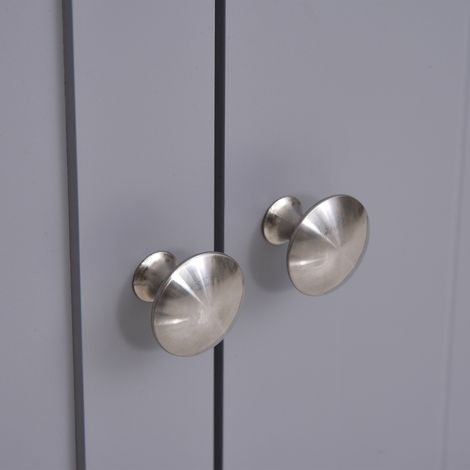 Meuble vasque 60x30x60 cm blanc-gris, tablette ajustable, découpe en U, design moderne et compact, compatible avec lavabos avec ou sans pied.