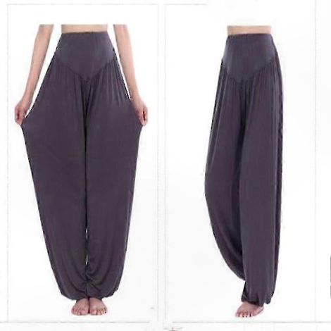 Weit geschnittene Damenhose, lässige Haremshose für Tanz, Yoga, im Bohème-Zigeunerstil, elastischer Bund, fließend, bequem, ideal für Freizeit und Alltag. (1/5)