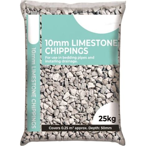10mm Limestone Chippings Bag (25kg) (1/2)