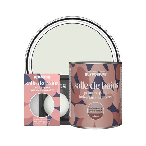 Peinture pour Boiseries & Armoires de Salle de Bains, Finition Brillante - Sauge (1/3)