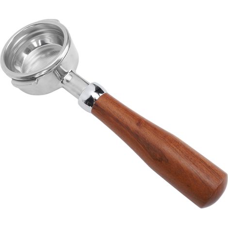 Porte-filtre sans fond de rechange de 58 mm avec poignée en acier inoxydable, filtre à oreilles obliques pour machine à café NOWWA type E, boucle ronde, filtre à acide rouge (1/5)
