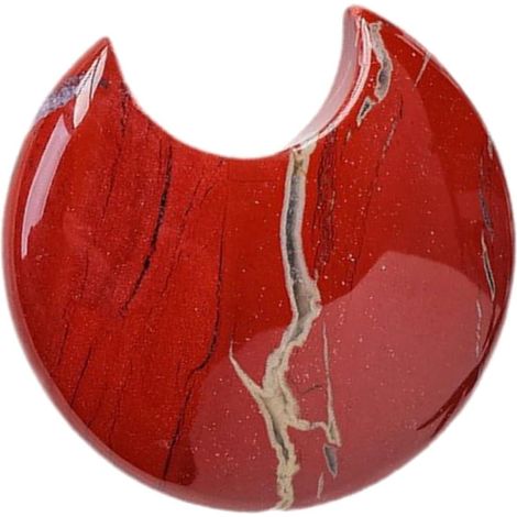Pierre Naturelle en Cristal Rouge de Lune, Objet Décoratif Poli et Élégant Maison, pour Décorer Style et Créativité (1/5)