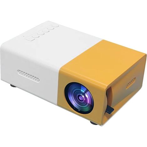 Mini projecteur LED portable, 1080p, idéal pour les fêtes à la maison, les réunions et les séances home cinéma.
