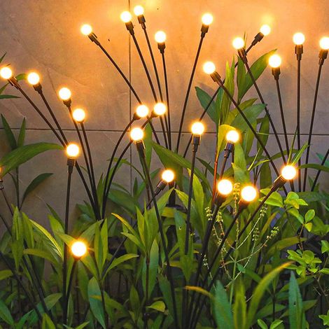 4 lampes solaires de jardin, lumière chaude 76 cm, design moderne, décoration extérieure pour cour et terrasse (1/4)
