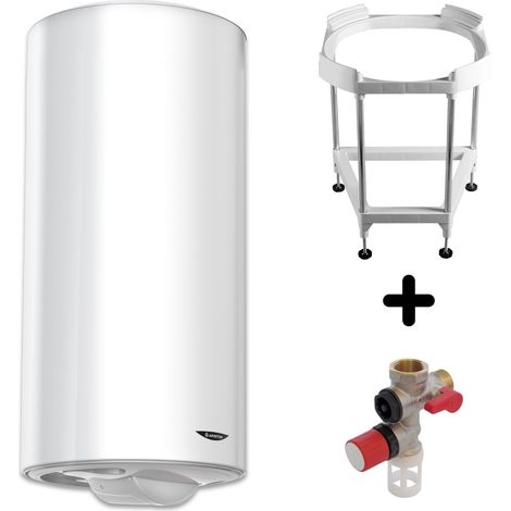 Pack Chauffe-eau Vertical Mural Blindé 200 l Ariston INITIO + Trepied 4090027 + Groupe Sécurité Inox (1/5)