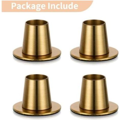 4 Pièces Bougeoirs pour Bougies Dorés - Bougeoir pour Bougies à Chauffe-Plat Bougeoirs Coniques en Métal Centres de Table Fête Cheminée Noël Décoration de Table Mariage (1/4)