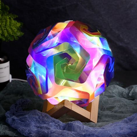 Lampe Noël Rose - Veilleuse USB DIY pour Enfants - Décoration Intérieure Maison Chambre Salon - Kit Montage avec Matériaux Inclus - 1 Pièce (1/5)