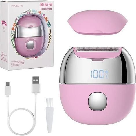 Elektrischer Damenrasierer, IPX6 wasserdicht, für Nass- und Trockenrasur, Bikinitrimmer, Damenrasierer (1/5)
