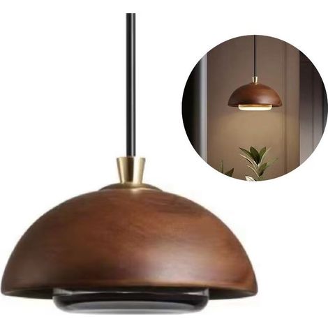 Suspension LED moderne, applique murale en bois, éclairage décoratif pour la maison, convient aux îlots de cuisine, salles à manger et cafés. (1/5)